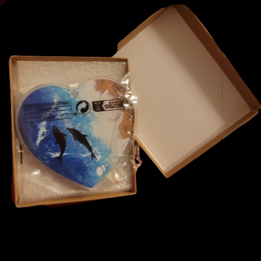 Heart-Shaped Ocean-Themed Ornament Heart